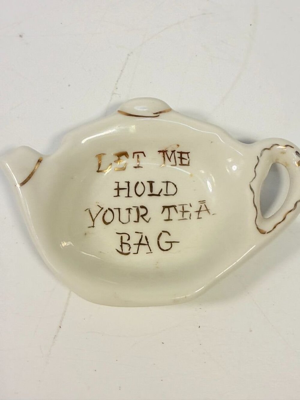 Tea Bag Holder Let me Hold your Tea Bag Lu Arts of California Ceramic Hand Paint - Picture 4 of 15